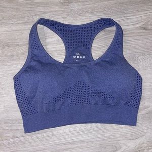 NVGTN racer back sports bra in blue